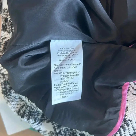 J. Crew Black & White Houndstooth Tweed Blazer Button Career Office Workwear 0 - Picture 8 of 8